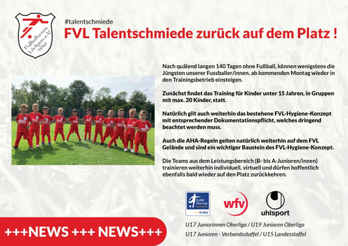 FVL Talentschmiede zurück auf dem Platz News FV Löchgau e V